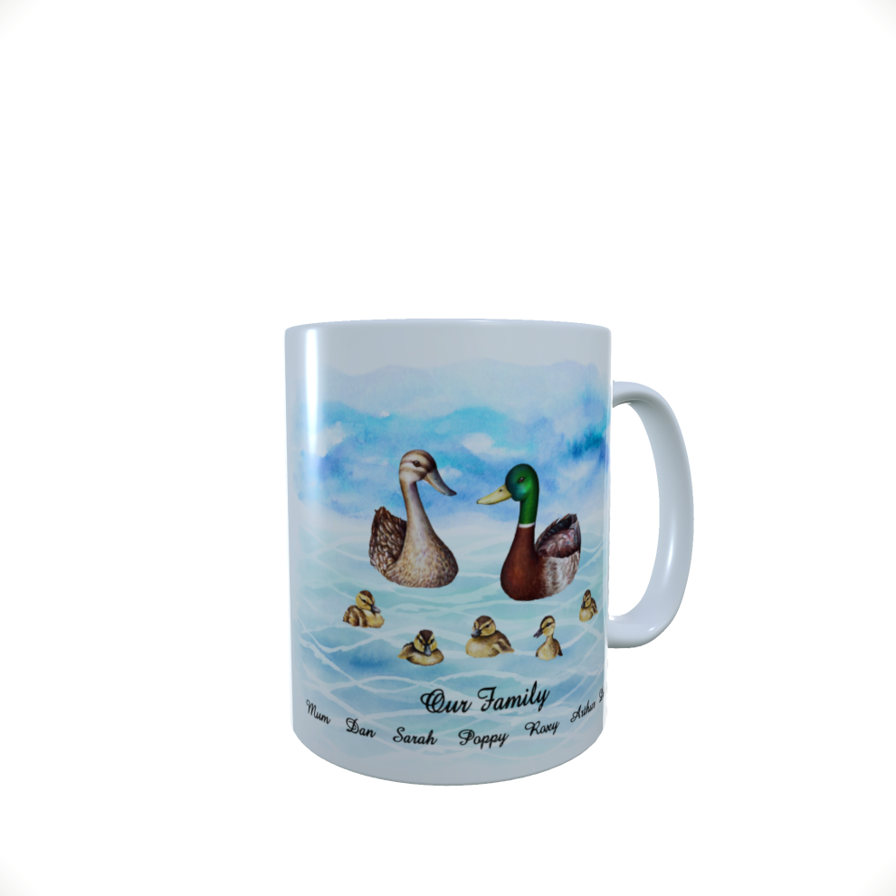 Duck Our Family Mug, Duck Customised Family Mug, Custom Mug